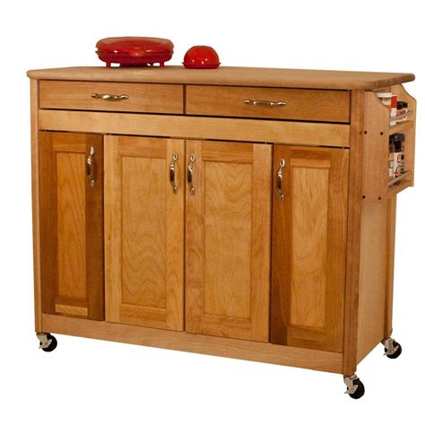 Two basket-style shelves provide space for fresh fruits and veggies, snacks or serveware. . Home depot kitchen carts